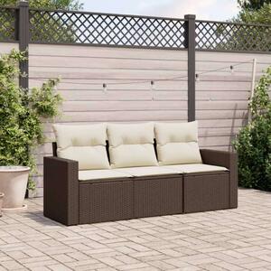 VidaXL 3 részes Polyrattan Kerti Ülőgarnitúra - Barna