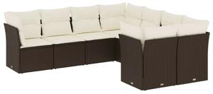 VidaXL Polyrattan Kerti Ülőgarnitúra - 8 részes - Barna