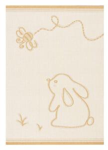 Sárga-bézs antiallergén gyerek szőnyeg 170x120 cm Rabbit and Bee - Yellow Tipi