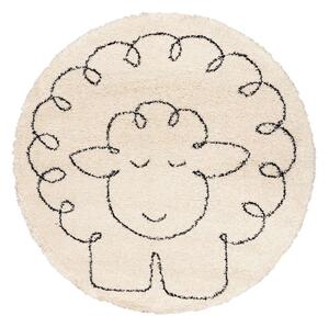 Bézs antiallergén gyerek szőnyeg ø 160 cm Fluffy Sheep - Yellow Tipi