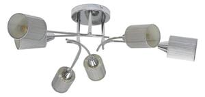 Aldabra Ripoli mennyezeti lámpa E14-es foglalat, 6 izzós, 9W ezüst-króm