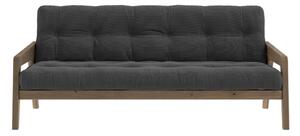 Szürke kordbársony kinyitható kanapé 204 cm Grab - Karup Design