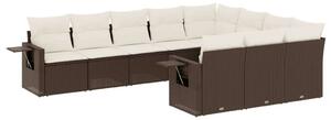 VidaXL Polyrattan Kerti Ülőgarnitúra - 10 részes - Barna