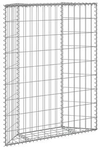 Trapéz alakú horganyzott acél gabion magaságyás 80x20x100 cm