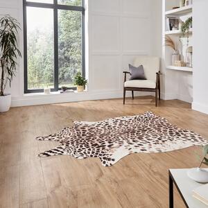 Barna-bézs szőnyeg 130x155 cm Faux Leopard – Think Rugs