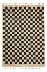 Fekete-natúr színű szőnyeg 120x170 cm Hemp – Think Rugs