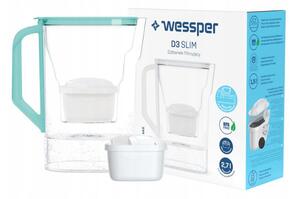 Wessper D3 Slim Aquamax 2,7 literes vízszűrő kancsó (zöld)