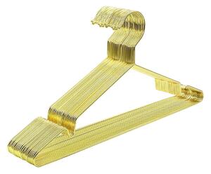 Krómozott vállfák 20 db, 42 x 21 x 0,3 cm, arany