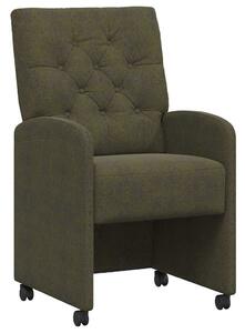 VidaXL Kerekes Étkező Székek 2 pcs Katonai zöld 58 x 67 x 97 cm