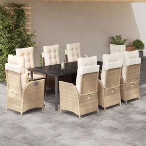 VidaXL Polyrattan Kerti Étkezőgarnitúra - 9 részes