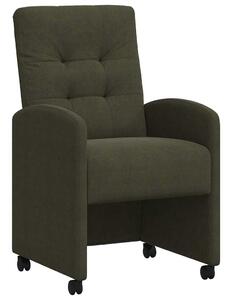 VidaXL Kerekes Étkező Székek 2 pcs Katonai zöld 57 x 67 x 98 cm
