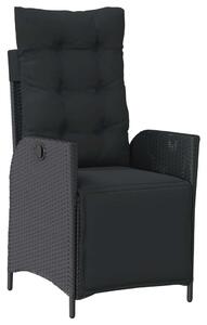 VidaXL Polyrattan Kerti Étkezőgarnitúra - 4 részes - Fekete