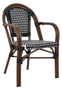 King Home Cafe Paris Karfás Szék Rattan Barna UV-álló