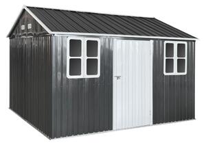 KONDELA Fém kerti szerszámtároló ház, antracit, 3,6x3,1x2,5 m, GABKO