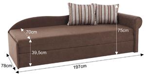 TEM-Aga D ággyá alakítható kanapé ágyneműtartóval (jobbos)