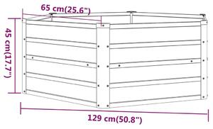 VidaXL rozsda színű corten acél kerti magaságyás 129 x 129 x 45 cm