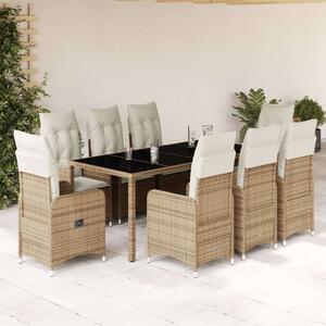 VidaXL Polyrattan Kerti Bútor - 9 részes Bisztró garnitúra