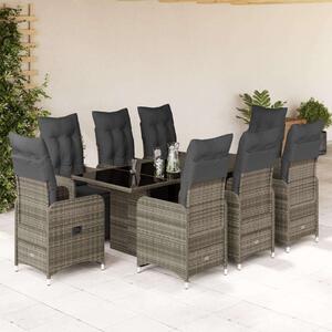 VidaXL Polyrattan Kerti Bútorgarnitúra - 9 Elemes