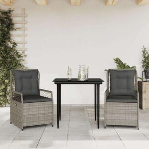 VidaXL Polyrattan Kerti Étkezőgarnitúra - 3 részes