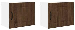 VidaXL Fali Szekrény PORTO 2 pcs Barna Tölgy 50 x 31 x 40 cm Faanyag