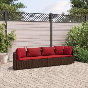 VidaXL Polyrattan Kerti Ülőgarnitúra - 4 részes