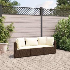 VidaXL 3 részes Polyrattan Kerti Ülőgarnitúra - Barna