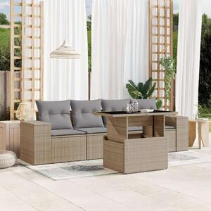 VidaXL Polyrattan Kerti Ülőgarnitúra - 5 részes - Bézs