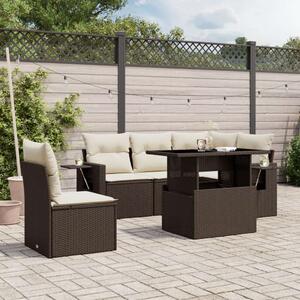 VidaXL Polyrattan Kerti Ülőgarnitúra - 6 részes - Barna