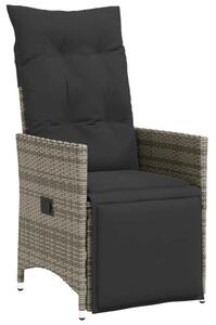 Polyrattan Kerti Bútor - 8 Személyes Bisztrókészlet - Szürke