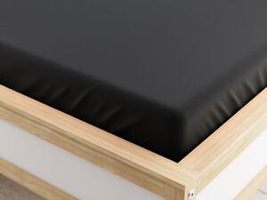 MICRO Jersey fekete lepedő 140 x 200 cm