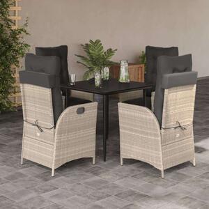VidaXL Polyrattan Kerti Étkezőgarnitúra - 5 részes