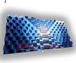 Fali panel 70x140x7cm-design panel - diffúzor 3 szín - 120x60x7cm