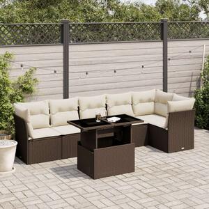 VidaXL Polyrattan Kerti Ülőgarnitúra - 7 részes - Barna