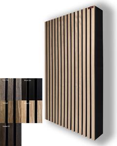 Akusztikai panel fa lamellás előlappal 100x58,5x8-13cm - 100x58,5x8cm csomagolás és szállítás nélkül
