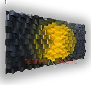 Fali panel 70x140x7cm-design panel - diffúzor 1 szín - 120x60x7cm