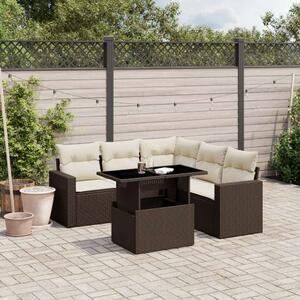 VidaXL Polyrattan Kerti Ülőgarnitúra - 6 részes - Barna