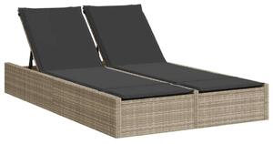 VidaXL Dupla Napozóágy - Polyrattan - 200cm
