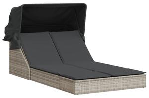VidaXL Dupla Napozóágy - 200x100 cm - Szürke