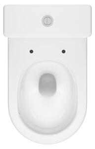 Cersanit Remo Oval, ovális kompakt WC WC-ülőkével, pezsgőfürdős öblítéssel, fényes fehér, K3030-001