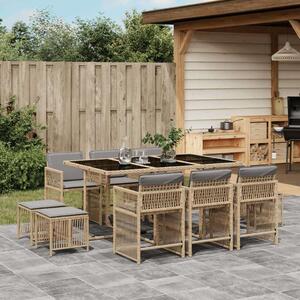 VidaXL Polyrattan Kerti Étkezőgarnitúra - 11 részes