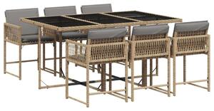 VidaXL Polyrattan Kerti Étkezőgarnitúra - 7 részes