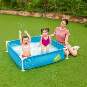 Bestway Merevfalú medence - négyzet alakú - 122 x 122 x 30,5 cm da01194 Bestway pancsoló medence, kisgyermek medence