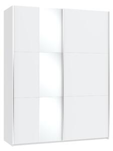 Gardróbszekrény Bristol 242, Laminált forgácslap, 230x180x61cm, Fehér