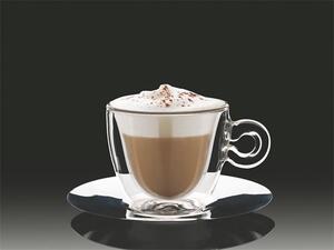 Cappuccinos csésze rozsdamentes aljjal, duplafalú, 2db-os szett, 16,5cl 
