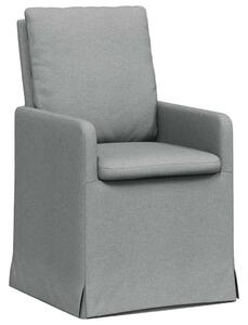 VidaXL Étkező Székek 2 pcs Világosszürke 57 x 67 x 98 cm szövet