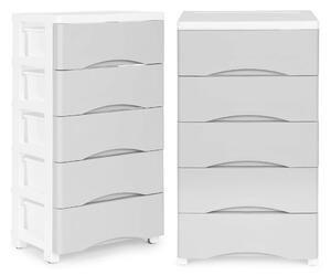 ModernHOME Játéktároló Komód 5 fiókkal - szürke