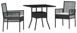 3 darabos kertibútor szett világosszürke polyrattan