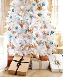 Karácsonyfa 180 cm, fehér, Prémium megjelenés, állvánnyal