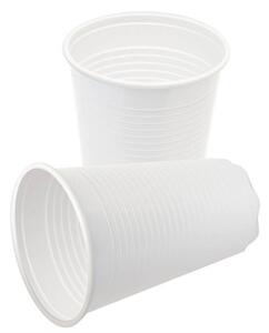 Műanyag pohár, 2,3 dl, fehér