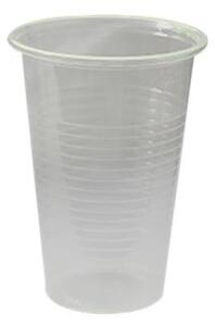 Műanyag pohár, 2,3 dl, 100 db, víztiszta